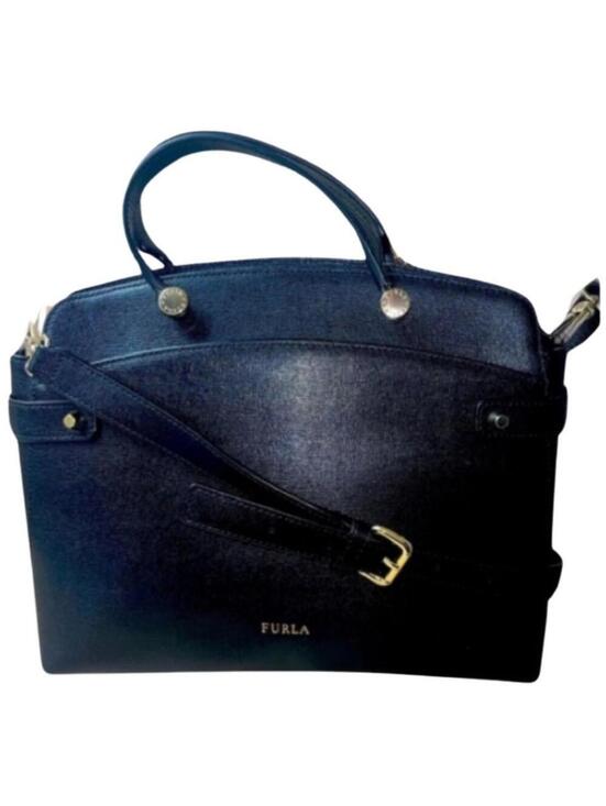 Furla Handbags - FURLA Agata Black Saffiano Leather Crossbody Handbag